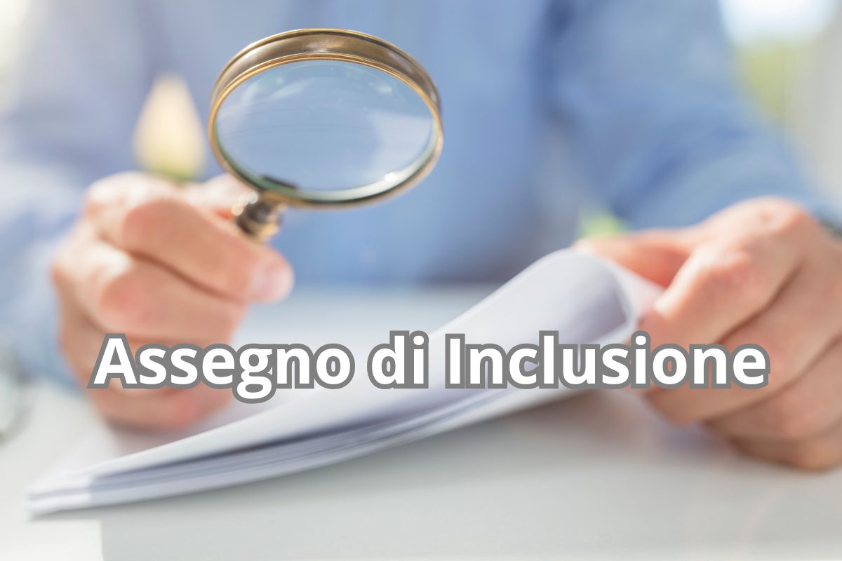 Controllo documenti e scritta "Assegno di Inclusione"