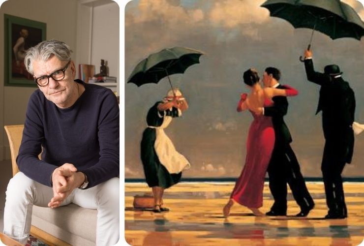 Jack Vettriano e suo dipinto